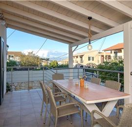 7 bedroom seaside villa with pool, Kassiopi, sleeps 13